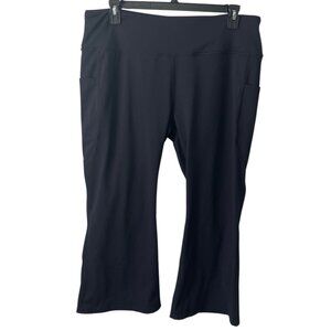 Baleaf Women's Plus Size Black Casual Cropped Athletic Pants